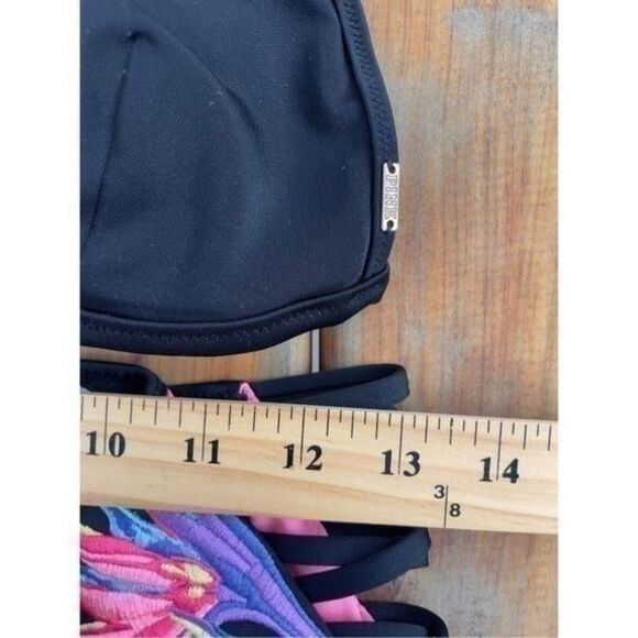 VS Victoria’s Secret Bikini High Waist Embroidery Bottoms Strappy + Triangle Top - Picture 8 of 12